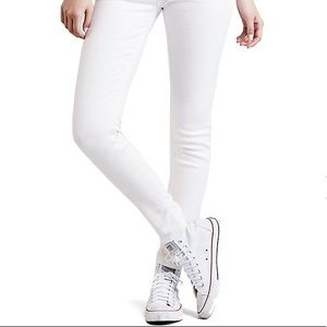 Levi’s 535 Super Skinny White Jeans
